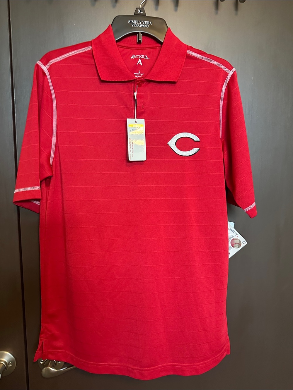 NWT Antigua Men's Cincinnati Reds Polo Shirt - Official MLB Merchandise